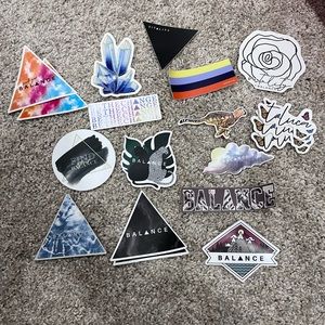 Lot of Vitality and Balance Athletica Stickers